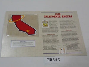 1979 California Angels Willabee & Ward COOPERSTOWN MLB Baseball Team Patch Card - Picture 1 of 3