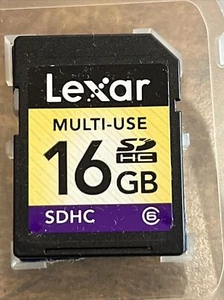 LEXAR 16GB SDHC CAMERA MEMORY CARD (k4) - Picture 1 of 2