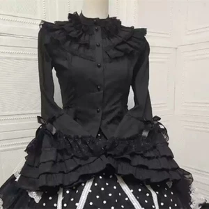 Women Gothic Shirt with Flared Sleeves Victorian Blouse  for Lolita JSK Dresses - Picture 1 of 8