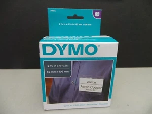 Dymo 30856 LW Etichette distintivo nome non adesive bianco 2 7/16" x 4 3/16" 250/PK nuovo - Foto 1 di 2