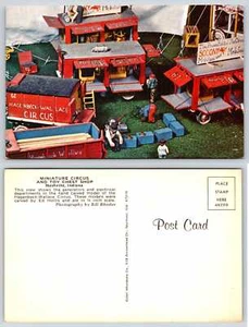 MINIATURE HAND CARVED HAGENBECK WALLACE CIRCUS TRAIN Postcard U997 - Picture 1 of 1