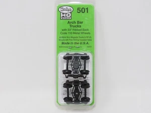 Kadee HO 501 Arch Bar Sprung Metal Trucks 33" Code 110 Wheels Insulated Axles - Picture 1 of 3