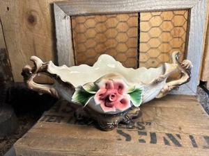 Vintage Capodimonte Compote Dish ~ Made in Italy - Picture 1 of 10