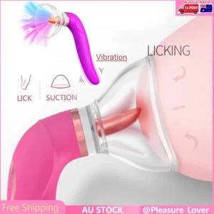 Realistic Tongue Licking Sucking Vibrator Sucker Clit Stimulator USB Sex Toys - Picture 1 of 16