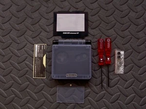 GBA SP Replacement Housing Shell Glasier and Black Middle - Picture 1 of 2