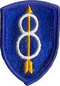 PARCHE CLASE A 8A DIVISIÓN DE INFANTERÍA DEL EJÉRCITO DE EE. UU. - A TODO COLOR - Imagen 1 de 1
