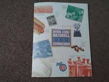 Iowa Cubs Scorecard 6/7/96 Autographed By Brooks Kieschnick #1 Draft Pick Cubs