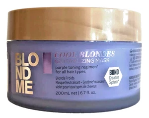Schwarzkopf BlondMe Cool Blondes Neutralizing Mask 6.7 oz Purple Toning Regimen - Picture 1 of 1