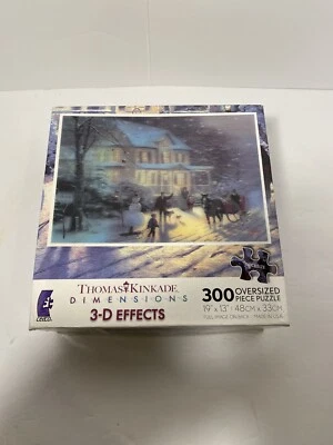 Quebra-cabeça 3-D Thomas Kinkade Home For The Holidays 300 peças! - Imagem 1 de 4
