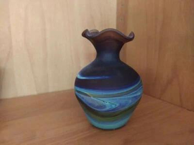 Nuevo vidrio artístico soplado grande mezclado colores VAS Tierra Santa hecho a mano regalo fenicio Foto 1 de 4