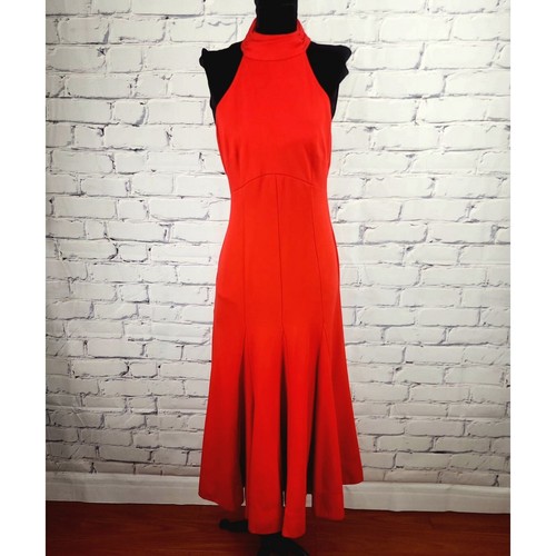 Abito Maeve Halter Flounced Midi Anthropologie Senza Schienale Romantico San Valentino