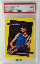 Ron Woods Rolling Stones 1985 AGI Rock Star Concert Cards #65 PSA 9 Mint POP 2!