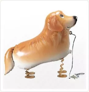 Golden Retriver- Shaped Air Walking Balloon, best for animal-themed decorations. - Picture 1 of 1