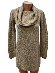 ICEBERG Gr. 42 S langer Pullover Beige Rollkragen Wollmischung - Bild 1 von 6