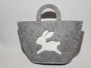 Wool Felt Tote Bag With Bunny - Picture 1 of 8