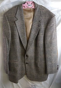 VTG Oak Creek Mens 2 Button Wool Blazer Elbow Pads Swing Jacket 44R Career Plaid - Picture 1 of 13