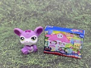 Littlest Pet Shop authentisch # 2489 lila Maus Ratte Schleife grüne Augen - Bild 1 von 6