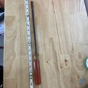 MAC TOOLS FLAT TIP SCREWDRIVER RED YELLOW HANDLE SLOT SLOTTED USA PK12 - Picture 1 of 8