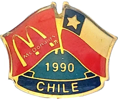 McDonald's Restaurant First Restaurant Chile 1990 Flag Lapel Pin - Image 1 of 2