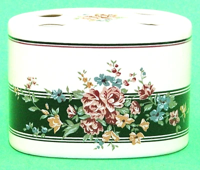 Soporte Cepillo de Dientes Croscill Granada Bathelle Vintage Cerámica Floral 2 5/8" Foto 1 de 4