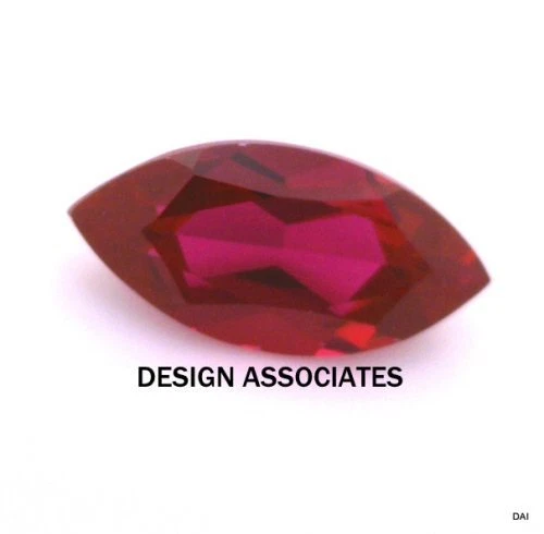 12X6 MM MARQUISE CUT MAN MADE RUBY  AAA GRADE - Image 1 of 1