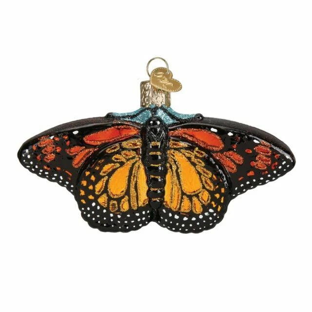Old World Christmas 12475 Monarch Butterfly Glass Ornament