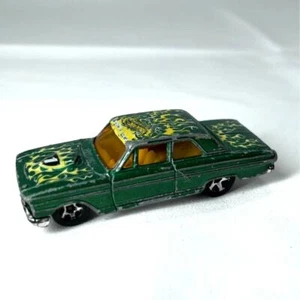 Hot Wheels Ford Thunderbolt 2001 Green Flames Vintage Car Mattel 1:64 Diecast - Picture 1 of 8