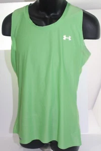 Under Armour Mesh Green Running Racerback Tank Top Sleeveless Shirt Womens Large - Picture 1 of 12