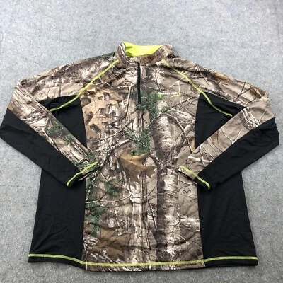 Realtree Pullover Mens Large Camouflage 1/4 Zip Outdoors Hunting - Image 1 of 4
