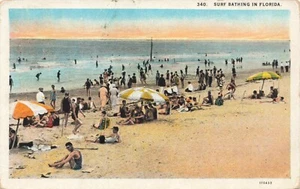 Postcard Surf Bathing on Beach St. Petersburg Florida FL WB - Bild 1 von 2