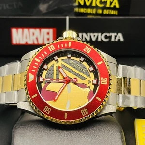 Seltene Invicta Herren 44mm Marvel Iron Man LMT ED Silber SS Gehäuse rote Lünette Uhr - Bild 1 von 12