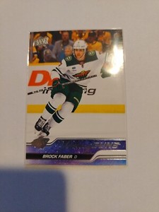 2023-24 BROCK FABER UPPER DECK SERIES 1 YOUNG GUNS RC #215 WILD NHL! YG