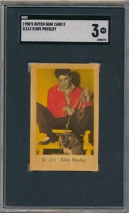 1950-60 Dutch Gum Cards "D" Set-Plain Text Set Elvis Presley #D.113 SGC 3 RARE - Picture 1 of 2