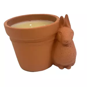 Spring Easter Bunny Rabbit Terra Cotta Citronella Candle Bastin Hallmark Outdoor - Picture 1 of 12