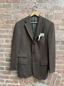 Ralph Lauren Herrenjacke, Gr. 38R, braun 100 % Kaschmir Herringbone Tweed Italien - Bild 1 von 13