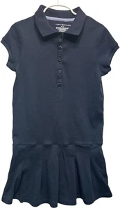 Tommy Hilfiger SS Navy Blue Drop Waist Pleated School Uniform Dress, Girls 7 - Picture 1 of 2