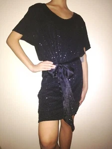 Victoria's Secret Supermodel Essentials Black Sequin Dress/Tunic Xtra Small $108 - Picture 1 of 2