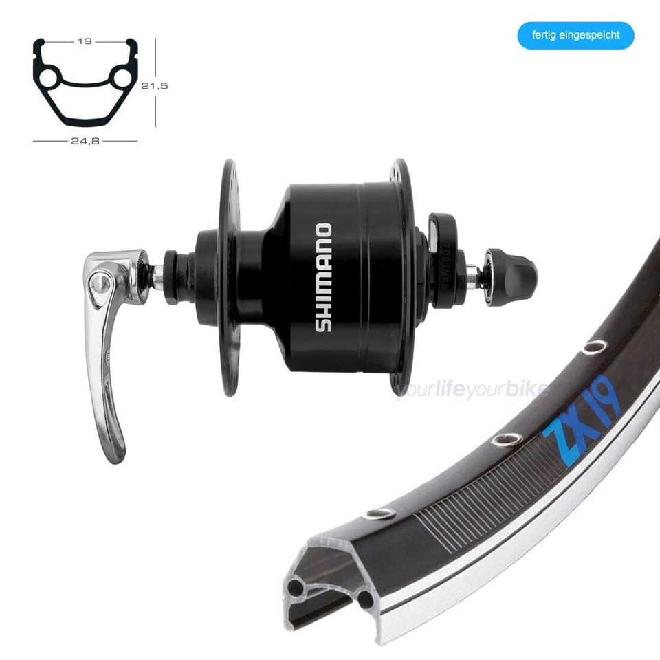 BIKE-PARTS 28" VORDERRAD 100mm DYNAMO NABE 6V LICHT 25-662 TREKKING 700C FAHRRAD - Bild 1 von 1