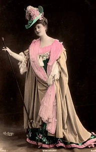 BERTHE VINCOURT: BONITA ACTRIZ FRANCESA: FASHIONISTA: REUTLINGER: RPPC - Imagen 1 de 3