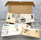 Vtg Estate Lot of 61 First Day Issue Mostly US Stamp Envelope  1960
