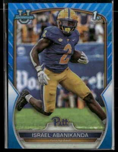 2022 Bowman University Chrome #95 Israel Abanikanda Blue Refractor #/199 - Bild 1 von 2