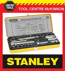 STANLEY 89-516 46 PIECE 3/8” DRIVE WITH 1/4” HEX METRIC & IMPERIAL SOCKET SET - Picture 1 of 2