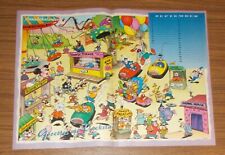 Seltenes Poster Donald Duck Kirmes Entenhausen Kalender September 1997