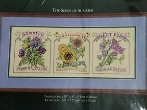 RARE ELSA WILLIAMS THE SEEDS OF SUMMER 20X8 COUNTED CROSS STITCH KIT NEW SEALED  - Picture 1 of 10