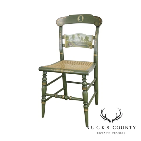 Hitchcock Green Painted "Andrew Jackson's Hermitage" Cane Seat Side Chair (B) Cover