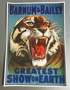 IMPRESIÓN DE PÓSTER A3 MATE TEXTURIZADO A TODO COLOR CIRCO BARNUM & BAILEY - Imagen 1 de 1