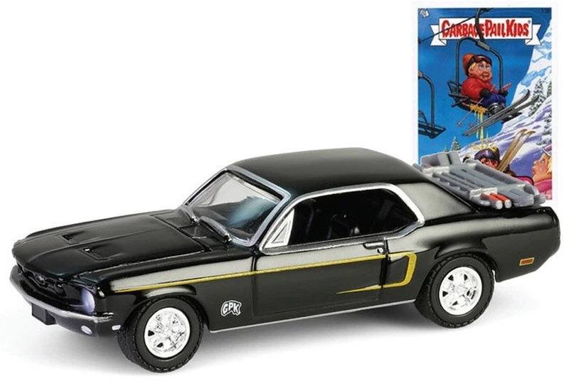GREENLIGHT, FORD Mustang coupé 1968 nero della serie GARBAGEPAILKIDS in blist... - Immagine 1 di 1