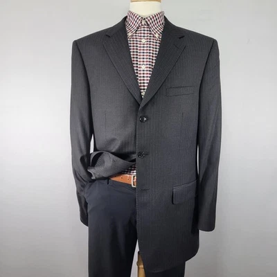 Pronto Uomo Couture Men's Sport Coat Blazer Three Button Charcoal BLK Wool 44XL - Image 1 of 4