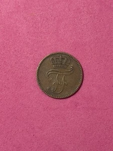 1858 A Mecklenburg-Schwerin German States 3 Pfenninge Coin Low Mintage - Picture 1 of 2