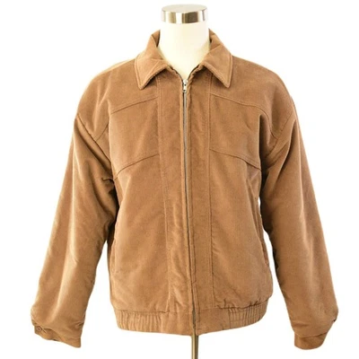 Abrigo Western de Pana Peinada XL Años 70 De Colección Para Hombres Sherpa Forrado Chaqueta de Bombardero Trabajo Foto 1 de 4